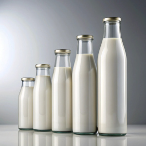 milk bottles in form of column statistics