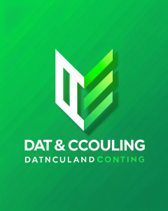 crear un logo para una compañia de auditoria y contabilidad Dataconsulting en tonos verdes