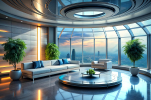 futuristic living room