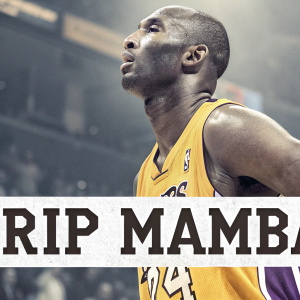 Instagram post honoring Kobe Bryant. Text reads 'RIP Mamba' in black font.