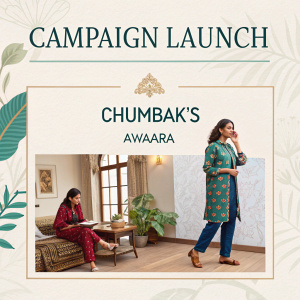 Marketing strategy presentation for Chumbak's Awaara collection. PPT slide with title 'Campaign Launch'. Content focused on audience engagement and promotion goals.