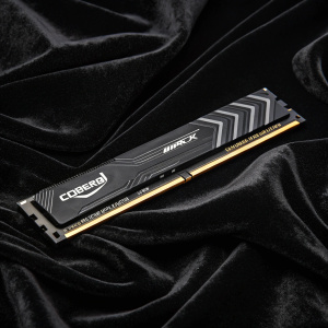High-resolution image of Crucial Ballistix Elite DDR3 RAM kit. Set against a black velvet backdrop, it stands out with its sleek design.