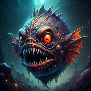 Beautiful evil piranha