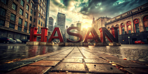 shot with  daguerretype,tile  - in-the-city-with-HASAN letters----------texture----ground level shot