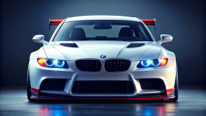 One supercar BMW Racing,  Rearview