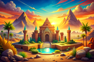 egypt desert gamble style wallpaper background