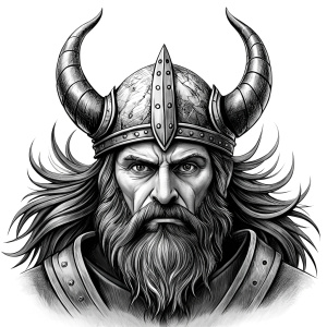 viking perfect realistic art, high-definition, high-definition grey and black, white background 