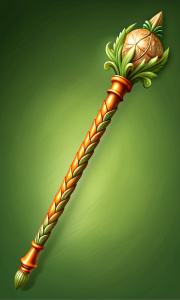 ONE OF WANDS, SPANISH DECK STICK, BAROQUE STYLE