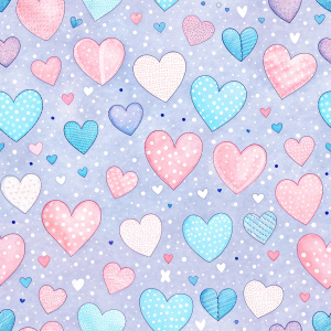 a simple pattern with hearts, boho, cute