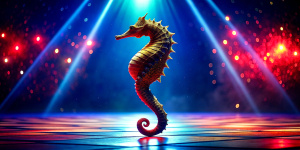 dancing seahorse , 8k, HD, 