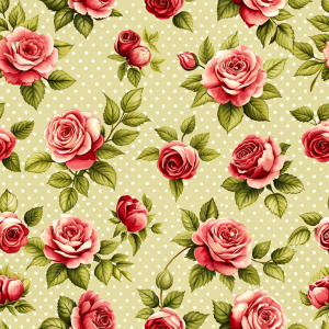 retro roses, seamless pattern