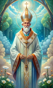 Tarot card, The High Priest is a man, wise, the pope