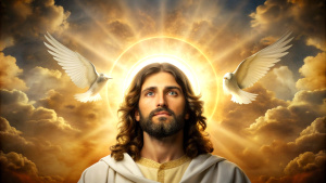 god father Jesus Christ and  holy spirit as a person