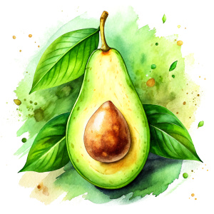 watercolor Avacado