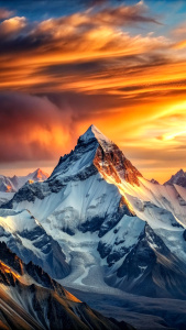 mountain everest sunset