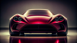 One supercar, new concept, Racing, Rearview, dark style