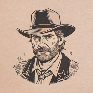 arthur morgan, red dead redemption, tattoo design