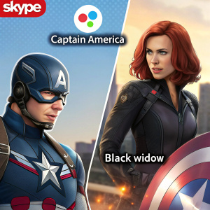 New Skype Emojis Featured: Captain America and Black Widow. An article reveals the integration of beloved Marvel characters into Skype's emoji library. Vibrant colors, detailed graphics, and text highlight the unique design of the characters.