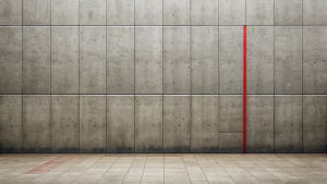 Minimalist Wall, perfect lines, grude