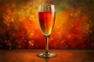 a glass of champagne
