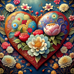 traditional chinese style hearts