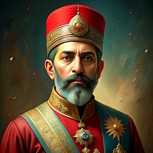 Sultan Abdulhamid II wearing a fez