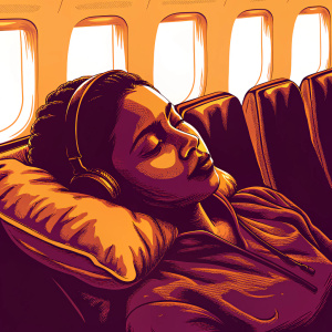 Alexandra Raisman shares a candid snap of Simone Biles sleeping on a plane, with a pillow for comfort.