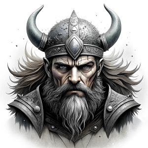 viking perfect realistic art, high-definition, high-definition grey and black, white background 