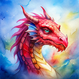 red dragon icon for videogame