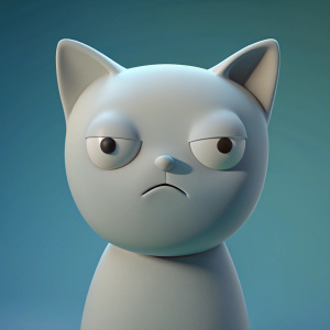  tom cat stares into the camera frowning cartoonish