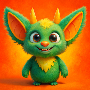 cute monster 4 ears