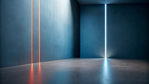 Minimalist Wall, perfect lines, crude