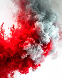 10k red and white smoke HD wallpaper  on white background


