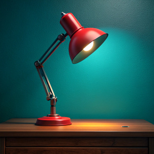 lamp on the desk