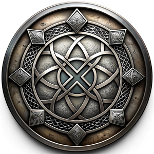 nordic shields geometric symbols -  tattoo design - perfect realistic art - high-definition - grey and black - white background 