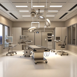 modern operating room in hospital interior render. It's a surgery operating room.