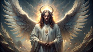 A figure that appears to be an angel of light, but upon closer inspection, reveals itself to be the devil in disguise.