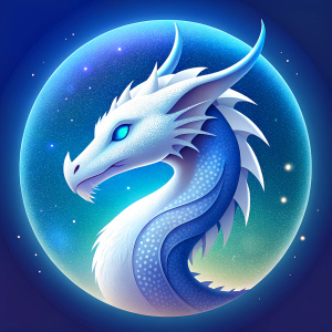 white dragon icon for videogame