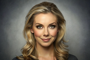milly alcock, HD wallpaper, cell shading, cartoon, high details, gray background