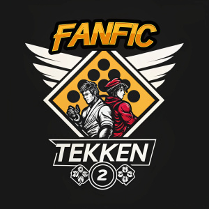 Stylized logo for 'Tekken 2', set against a black background. The 'FANFIC' text is prominently displayed at the top.