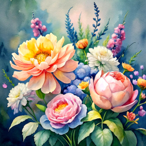 watercolor image ,Pink white Peonies Snowdrops, lobelia, canna,salvia , carnation, Common Crape Myrtle., Ranunculus viburnum, wax flower, dandelion, geranium , watercolor , watercolor , artichoke ,aster,pansy,poppy ,lavender,anemone ,oleander , succulent,pansy,lilac