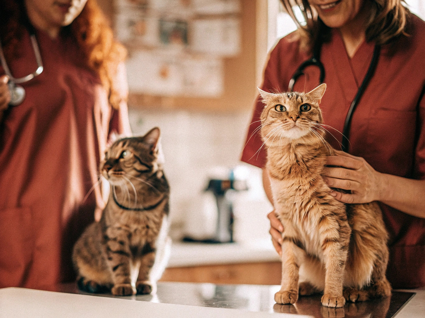 Cats visiting veterinarians