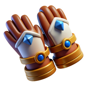 gloves with white background, game rpg style