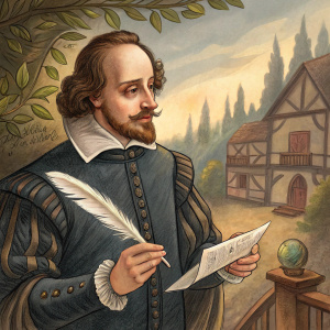 William Shakespeare, the renowned English playwright, poet, and actor. Creator of timeless works like 'Hamlet', 'Macbeth', and 'Romeo and Juliet'. His plays are frequently performed and translated worldwide.