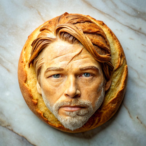 A bread that looks like brad pitt