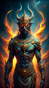 Ahriman (Zoroastrian Mythology): Ahriman is considered the god of evil in Zoroastrian mythology. Engaged in a perpetual struggle against the god of good, Ahura Mazda, Ahriman possesses corrupting and destructive powers.