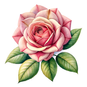 English  only leaf rose
