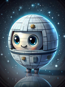 STAR WARS la estrella de la muerte, ESTILO CHIBI PIXAR