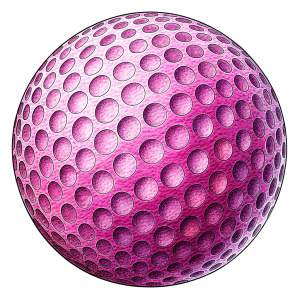 chenille fabric pink golf ball