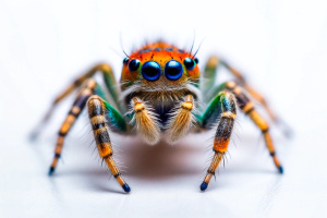 Peacock Spider in white background 